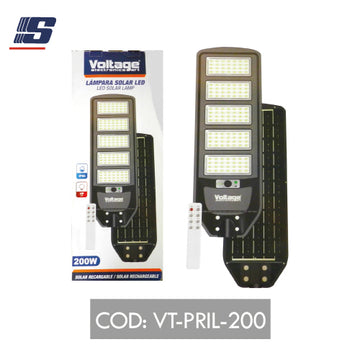 Lámpara LED reflectora solar recargable 200W con sensor
