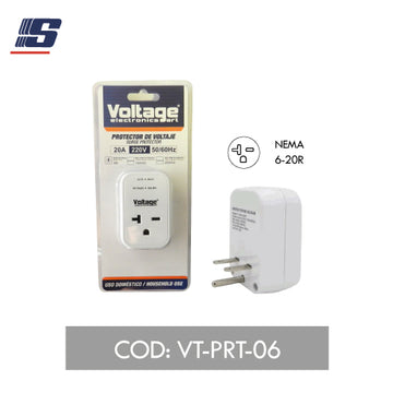 Adaptador eléctrico protector de voltaje 20A