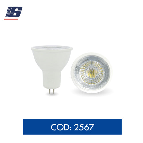 Foco LED dicroico MR16 de 7W 100-265V GU5.3 3000K