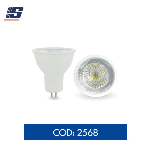 Foco LED dicroico MR16 de 7W 100-265V GU5.3 6500K