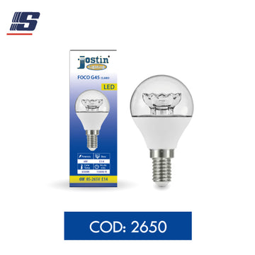 Foco LED G45 claro 6W 85-265V E14 3000K