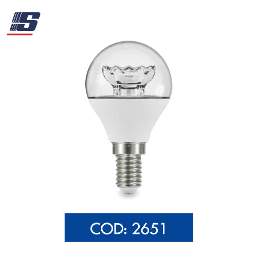 Foco LED G45 claro 6W 85-265V E14 6500K