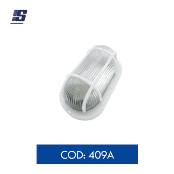 Lámpara de barco tortuga blanca con rejilla plástica