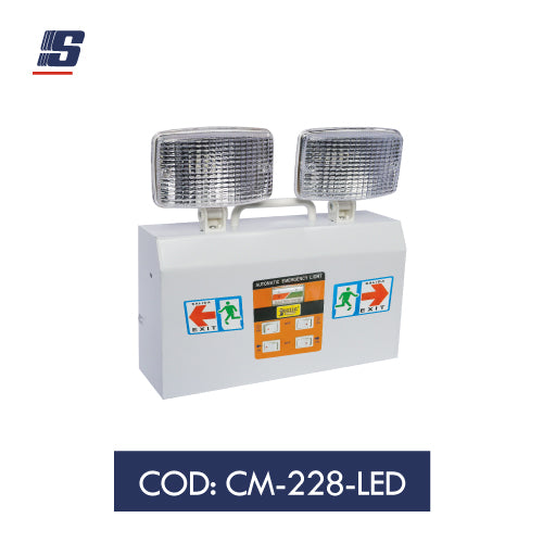 Lámpara LED de seguridad 2 cabezas exit de 3W