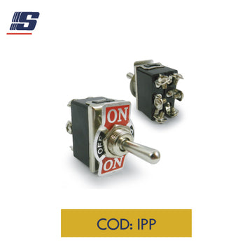 Interruptor mini 6 terminales ON-OFF-ON negro & rojo ojo de cangrejo