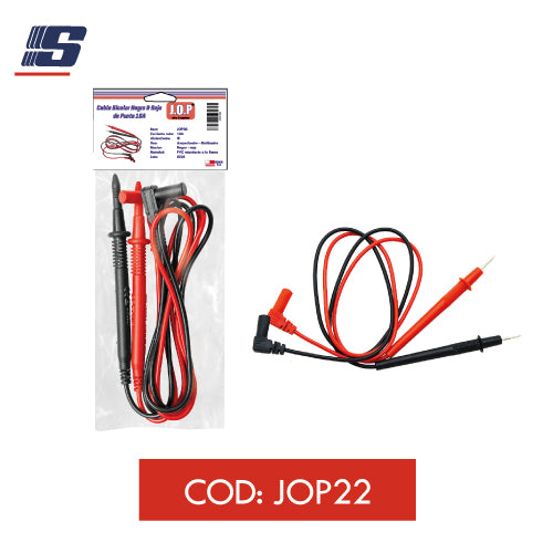 Cable bicolor negro & rojo de punta 10A