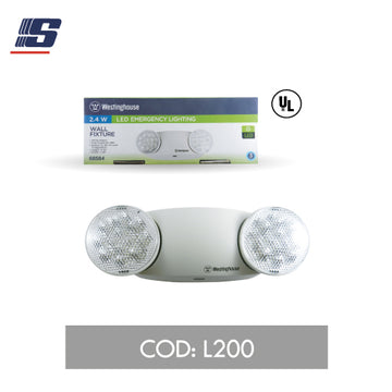 Lámpara LED emergencia UL 2 cabezas LED de 1.2W Westinghouse
