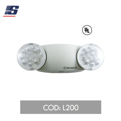 Lámpara LED emergencia UL 2 cabezas LED de 1.2W Westinghouse