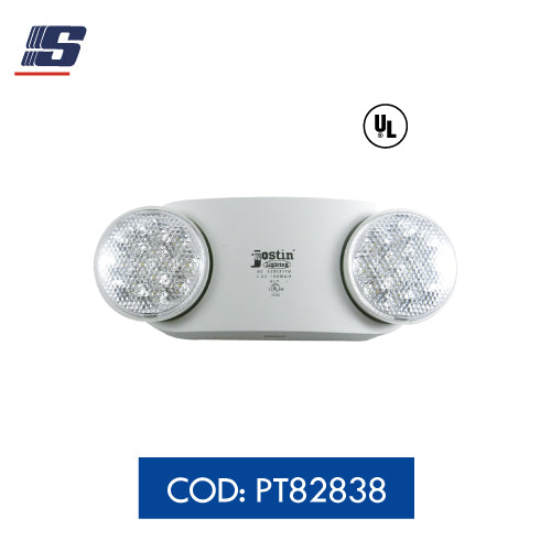 Lámpara LED emergencia UL 2 cabezas LED de 1.2W