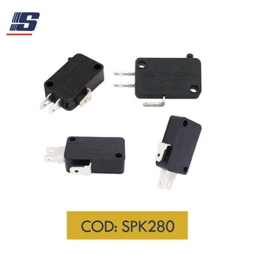 Microswitch de 3 pines 16A 125/250V negro