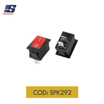 Interruptor mini 2 pines ON-OFF negro & rojo