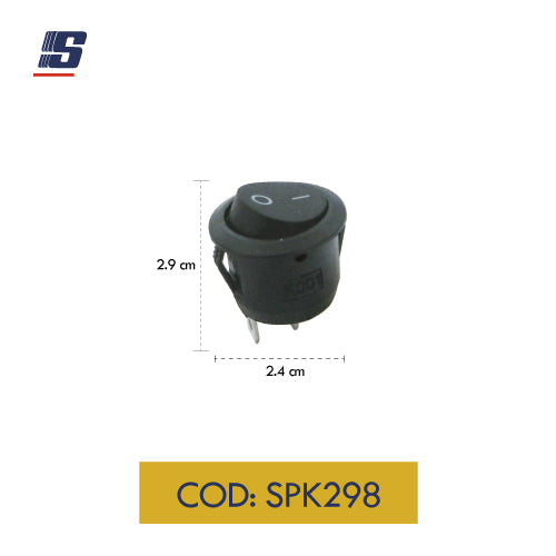 Interruptor mini 2 pines ON-OFF negro
