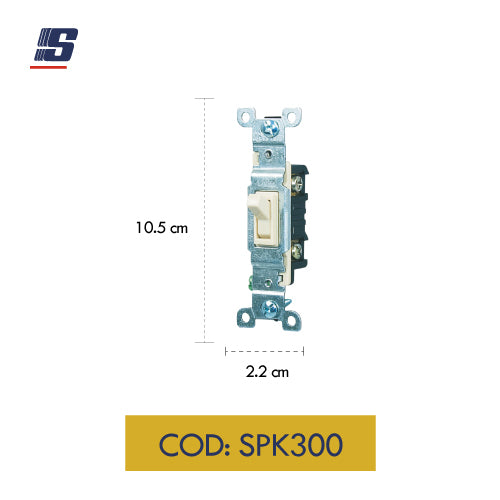 Interruptor empotrable push in simple