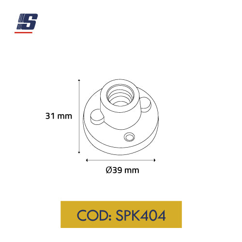 Boquilla portalámpara redonda E12
