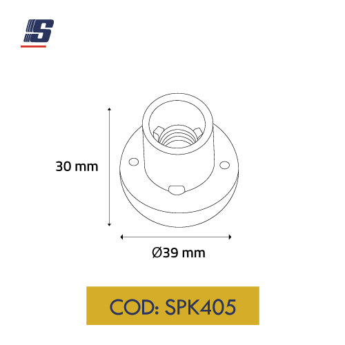 Boquilla portalámpara redonda E14